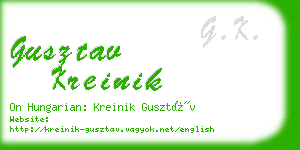 gusztav kreinik business card